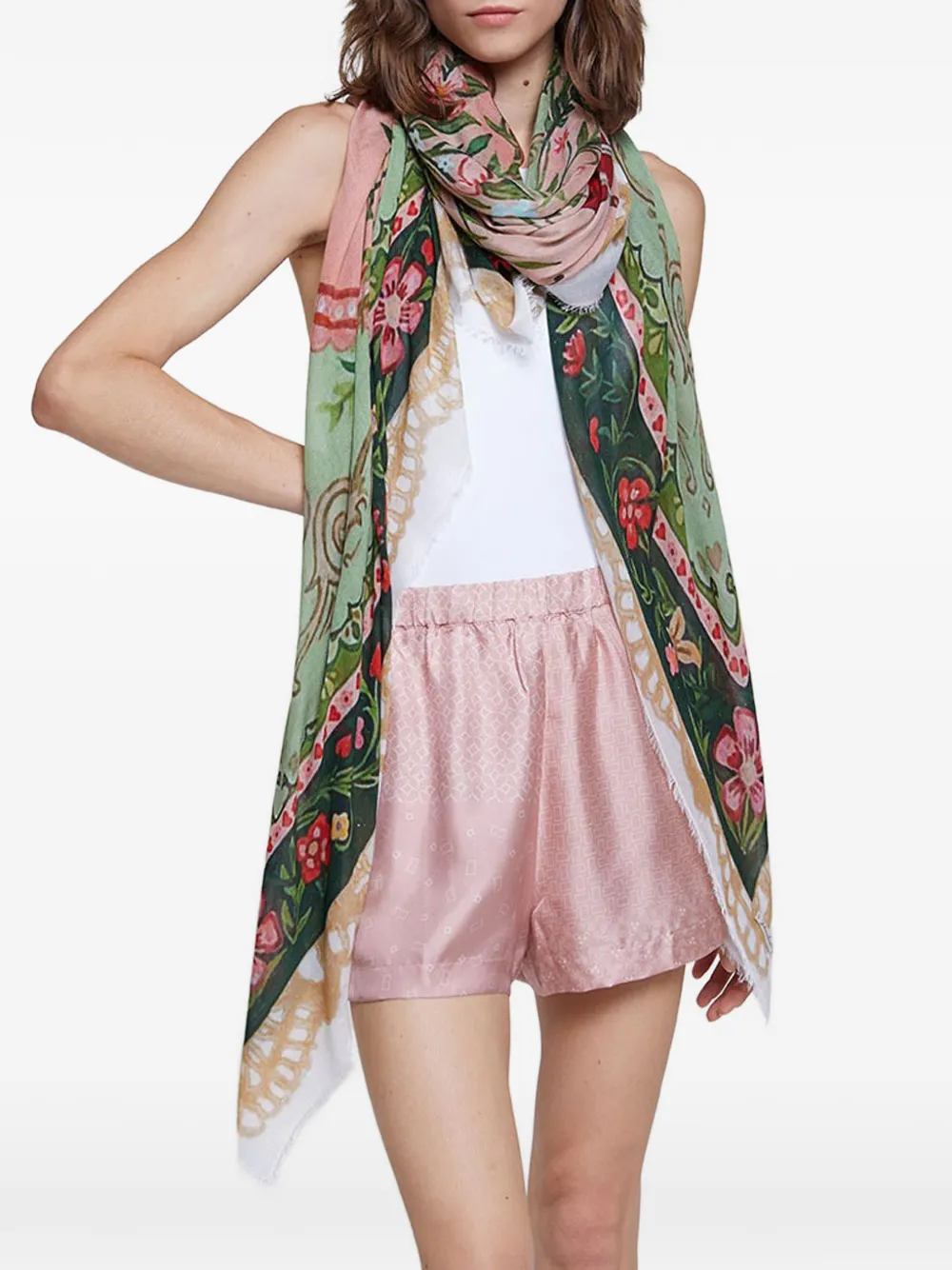  Faliero Sarti Heart Scarf - Green 