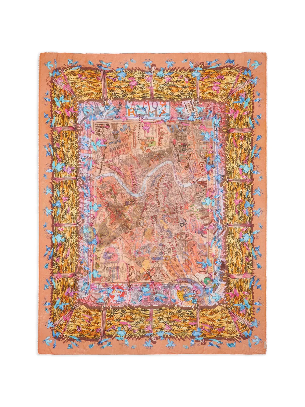 Faliero Sarti x Paolo Fuimi Roma scarf - Arancione