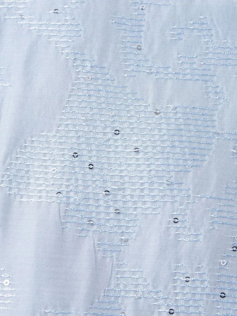 Shanghai Tang Jurk met geometrische print en pailletten Blauw