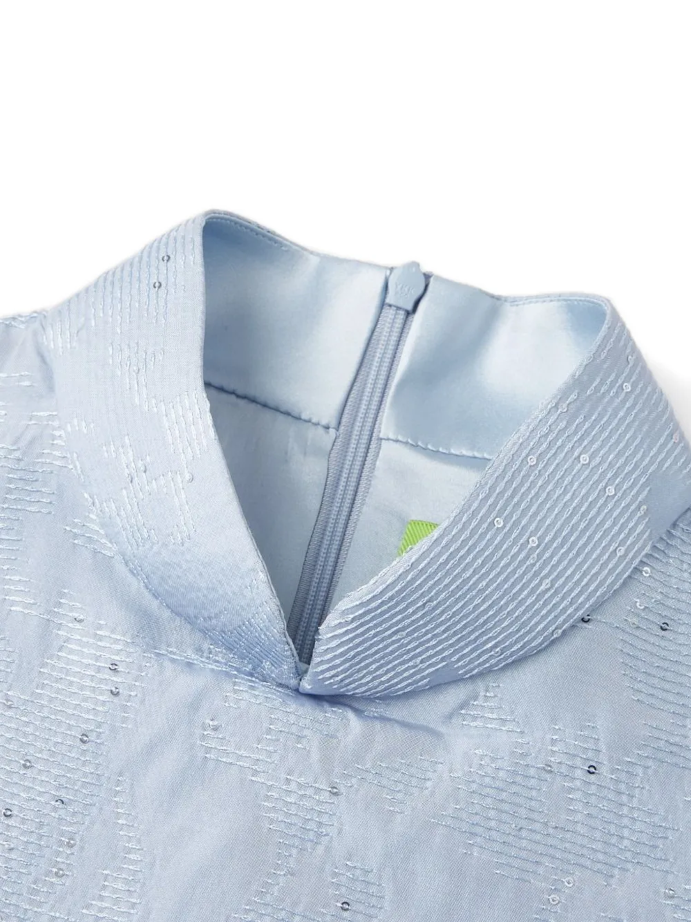 Shanghai Tang Jurk met geometrische print en pailletten Blauw