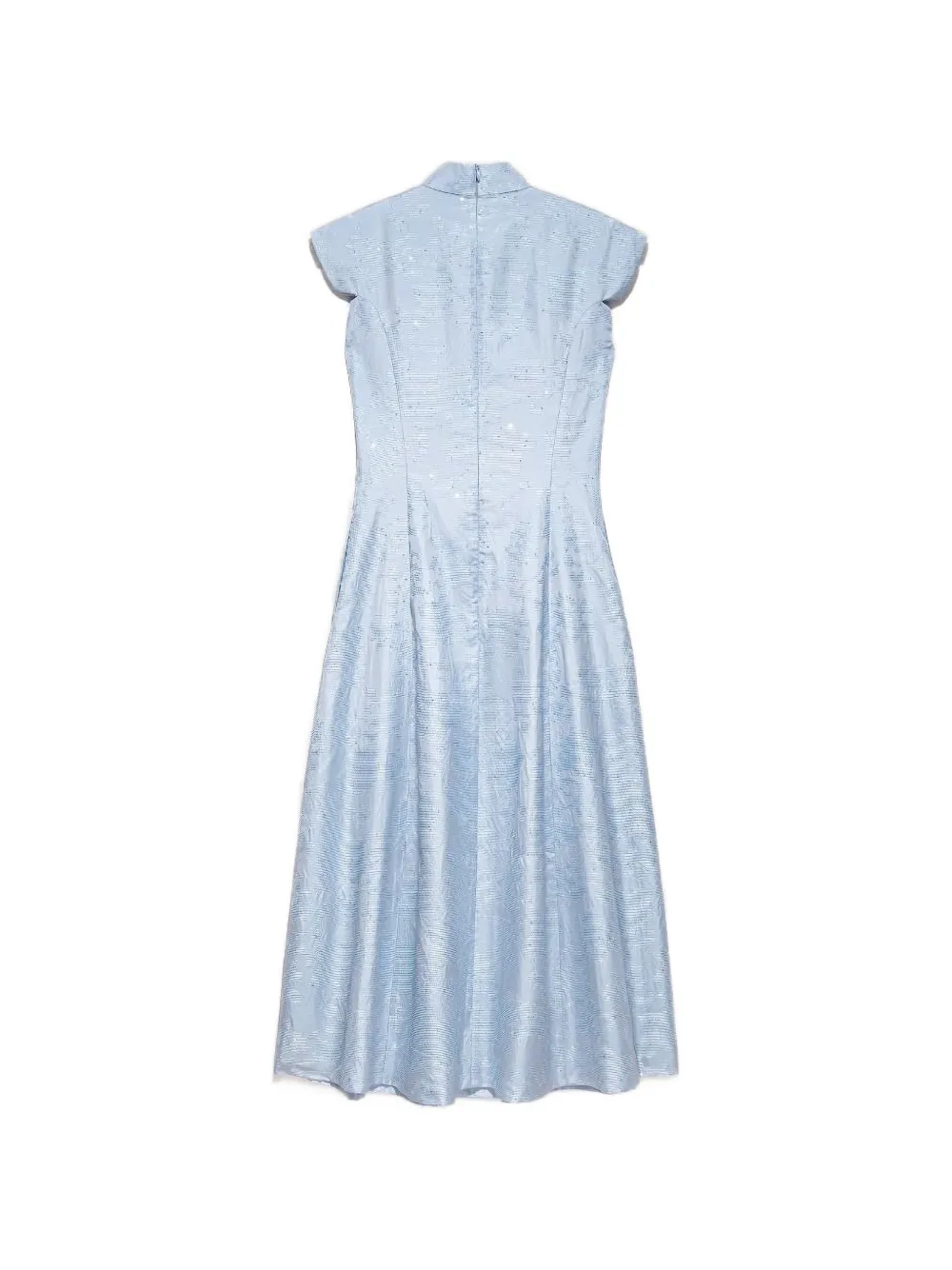 Shanghai Tang Jurk met geometrische print en pailletten Blauw