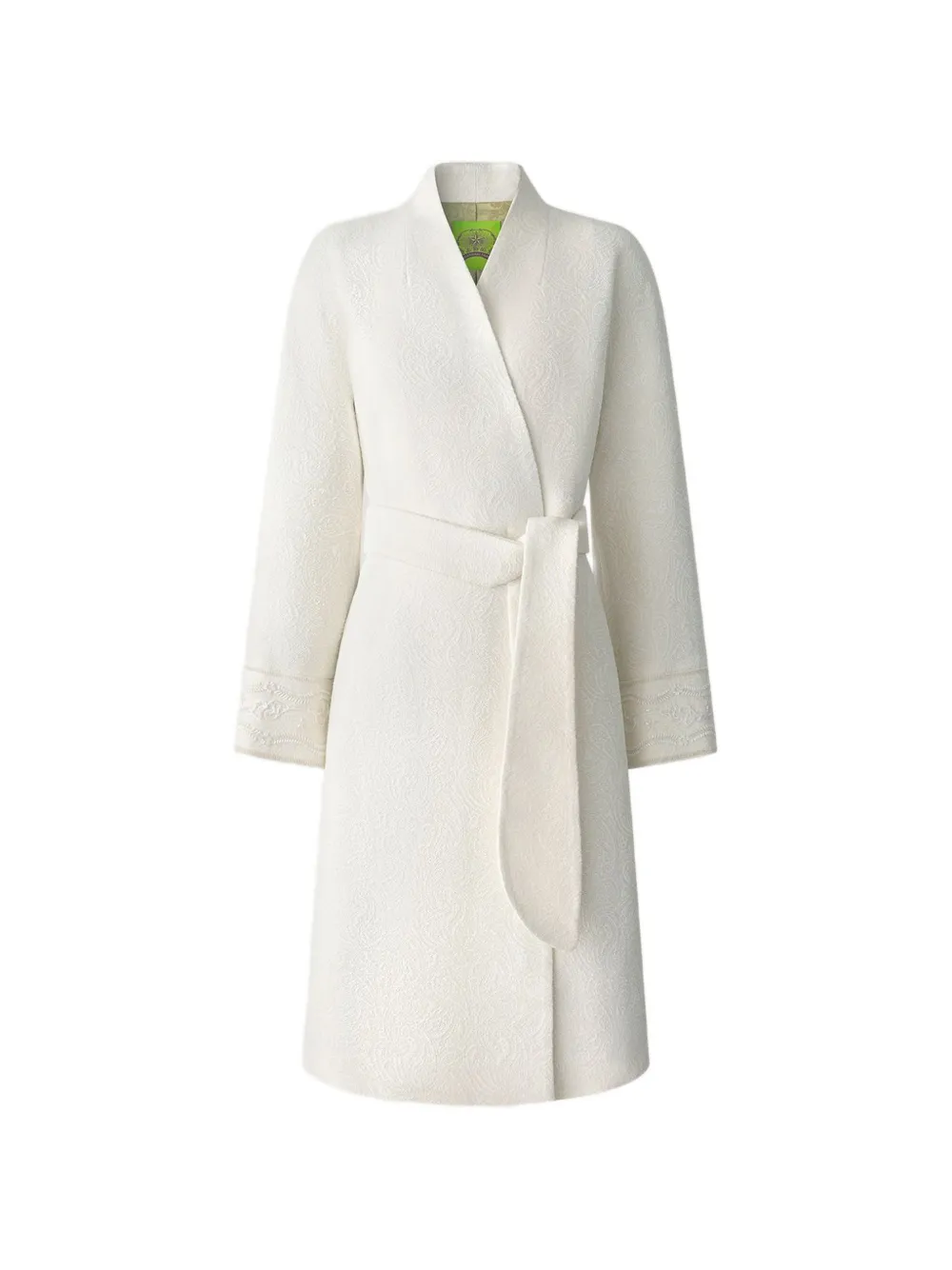 Shanghai Tang embroidered belted coat - Toni neutri