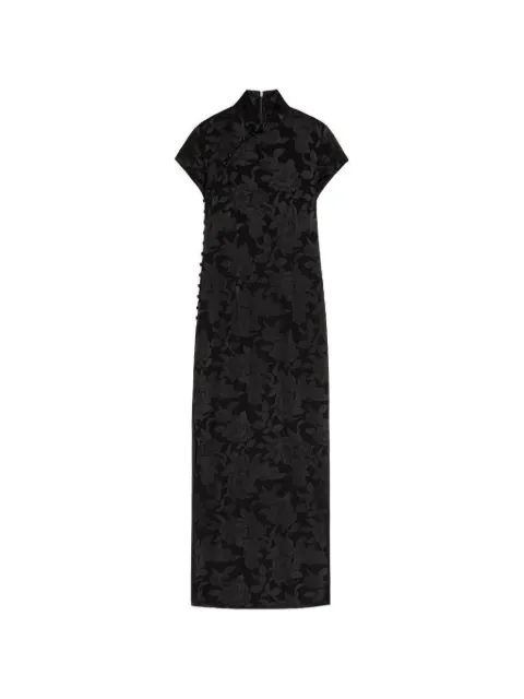 Shanghai Tang floral buttoned dress