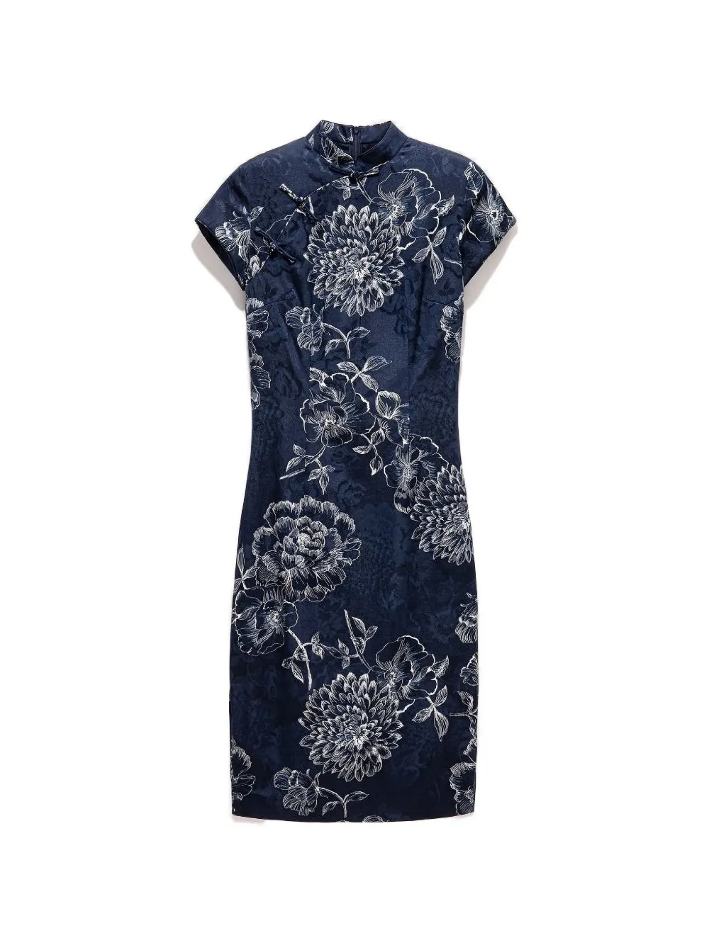 Shanghai Tang floral qipao dress - Blau