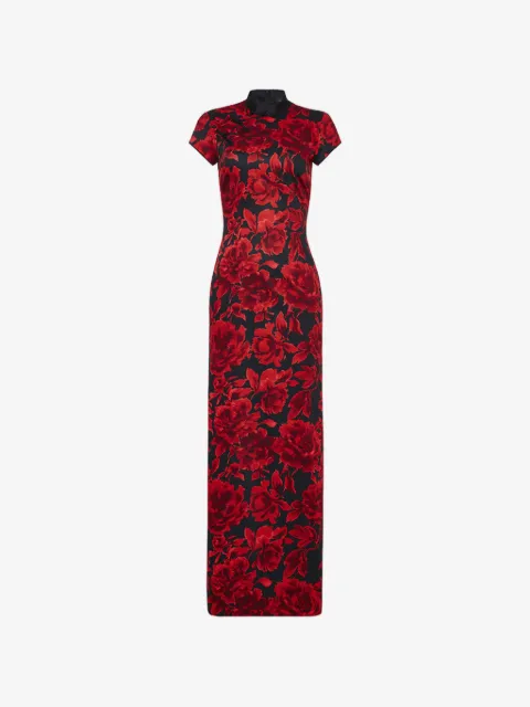Shanghai Tang floral-print dress
