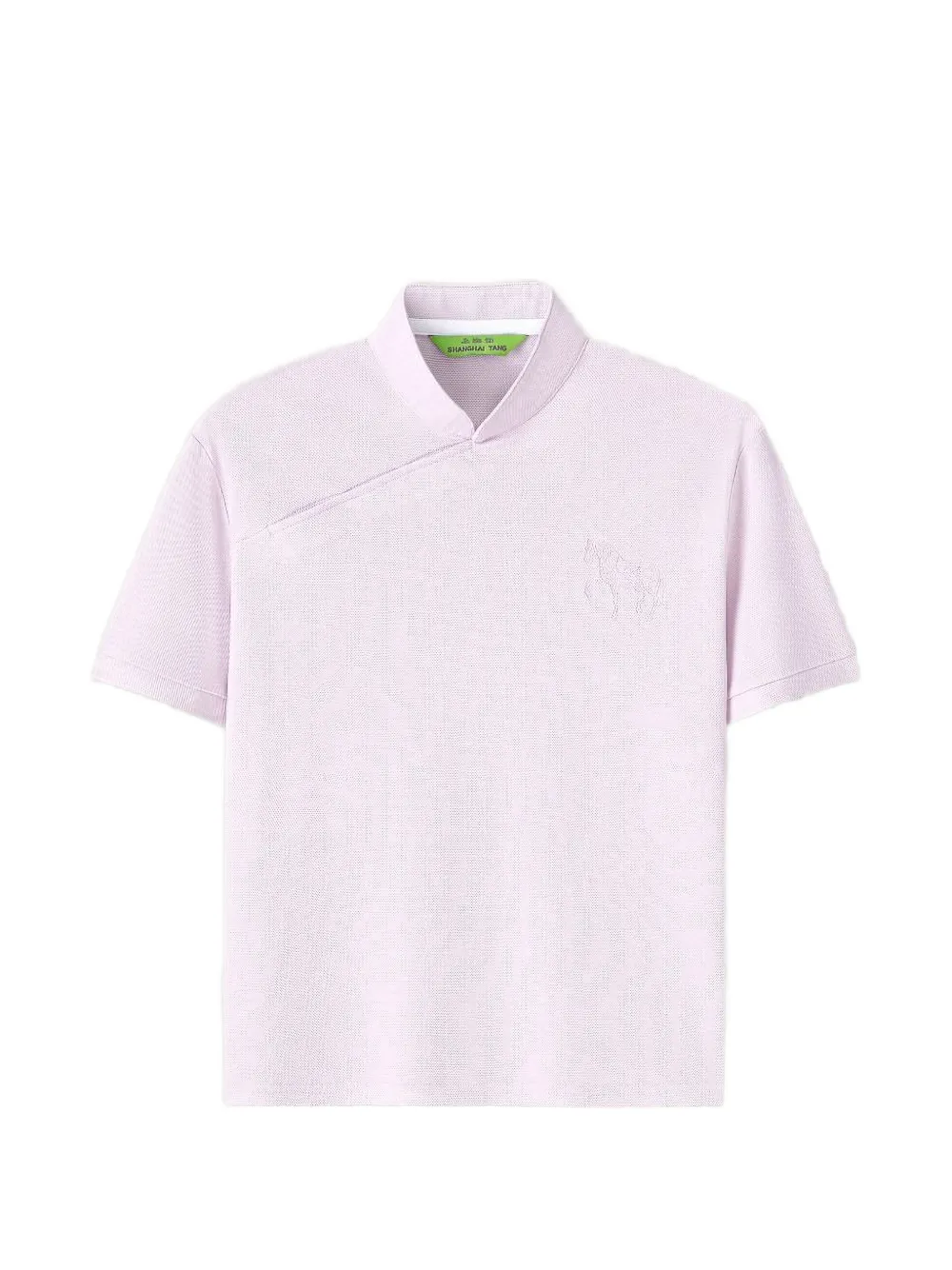 Shanghai Tang horse-embroidered polo top - Rosa