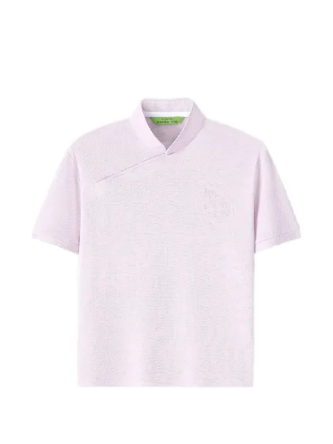 Shanghai Tang horse-embroidered polo top