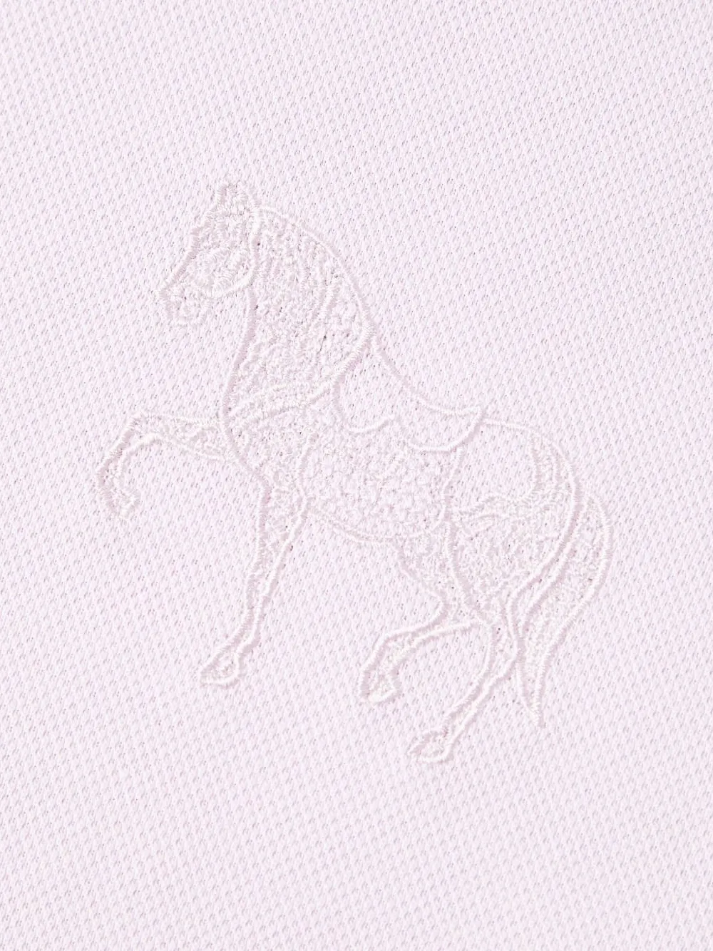 Horse-Embroidered Polo Top