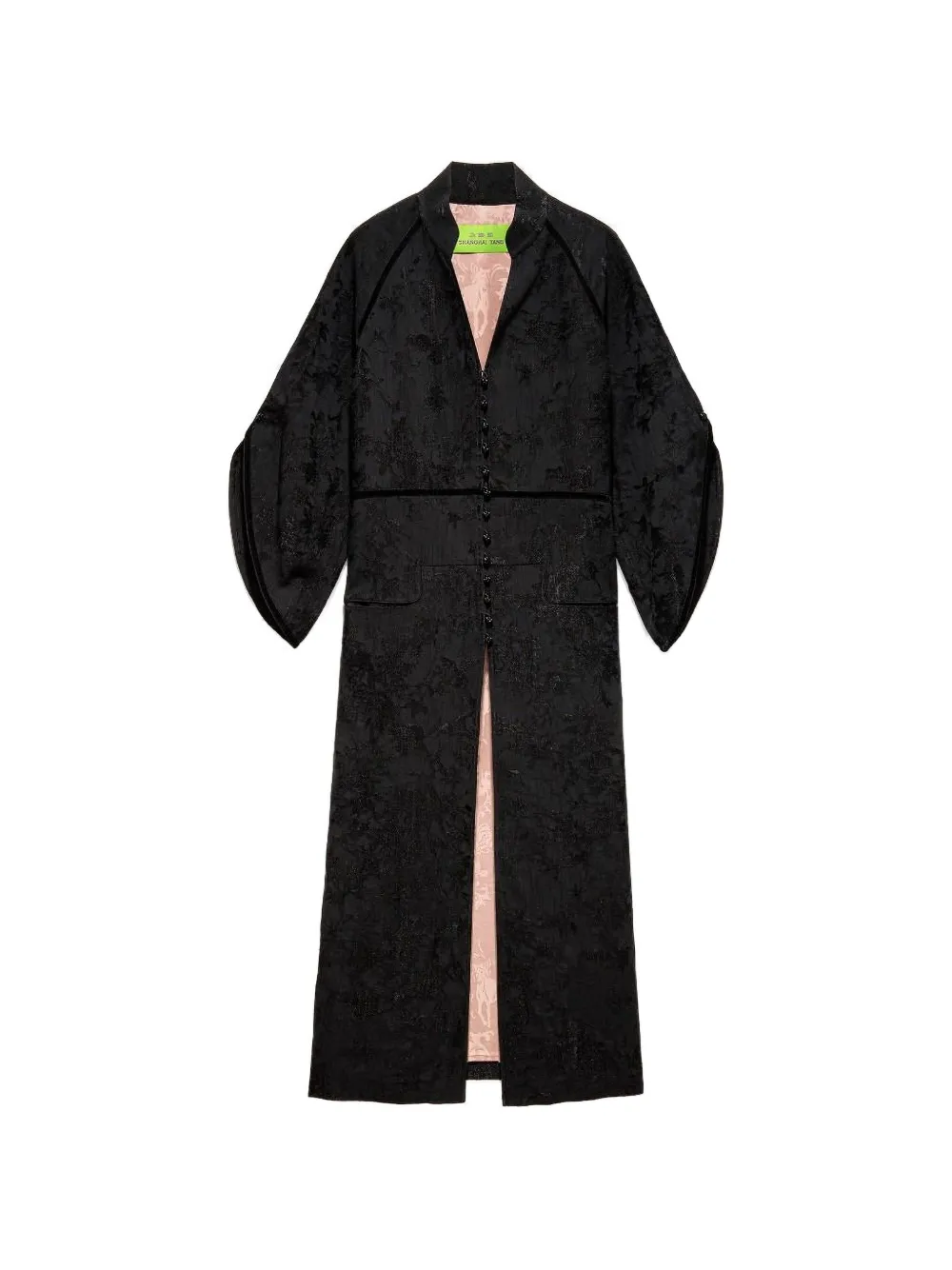 Shanghai Tang floral buttoned coat - Black