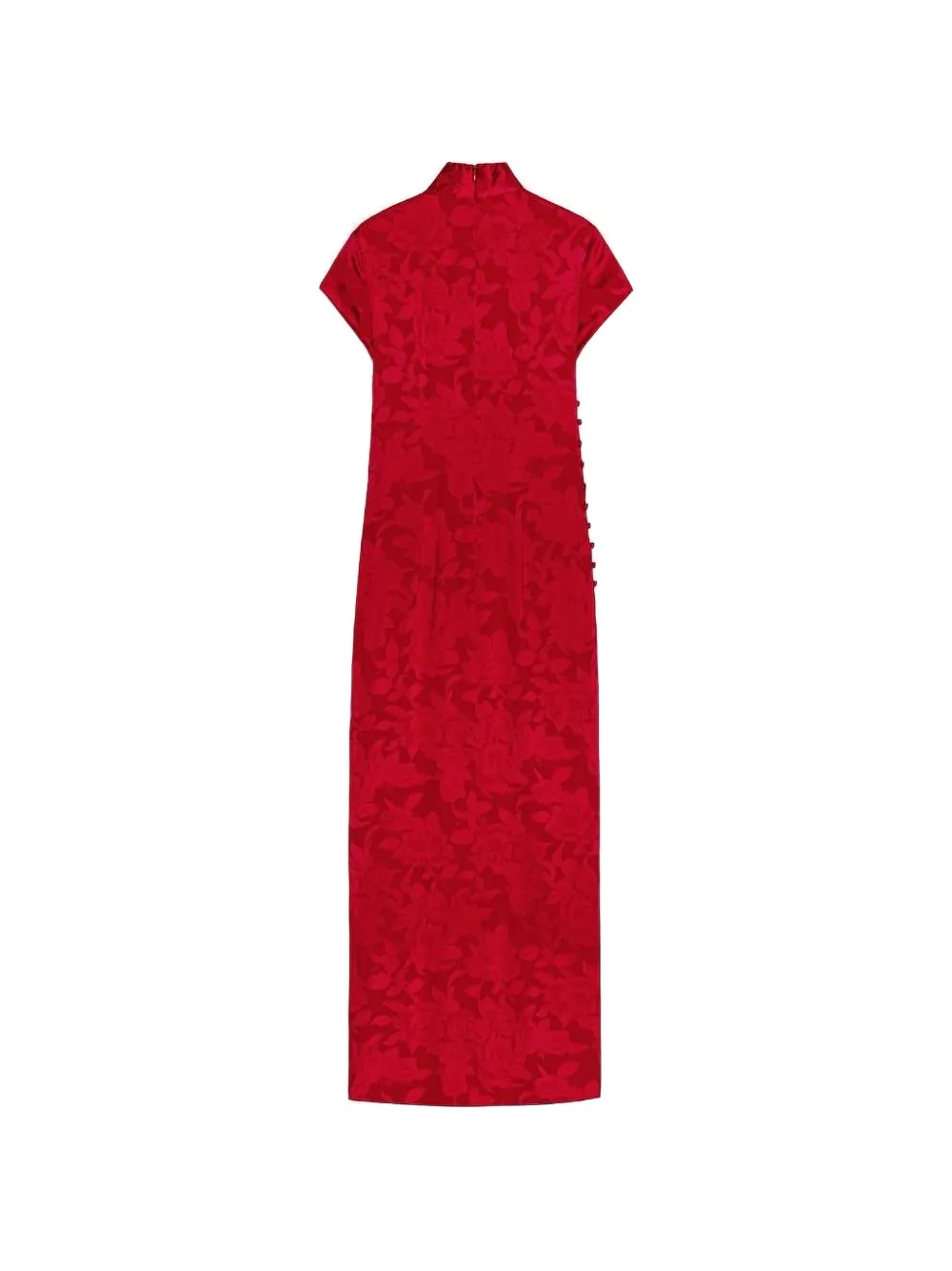 Shanghai Tang Jurk met bloemenprint Rood