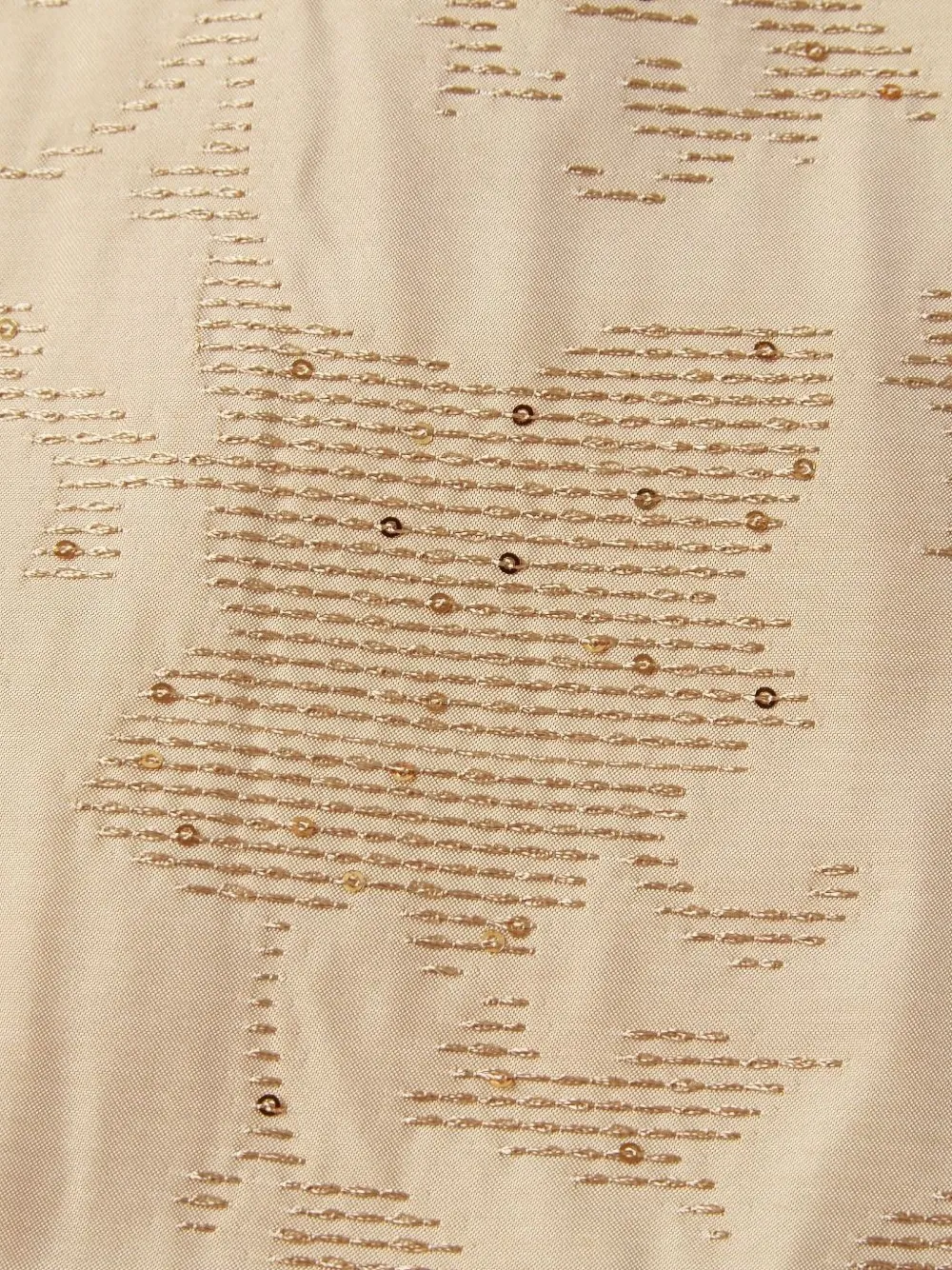  Shanghai Tang Sequin Collared Dress - Neutrals 