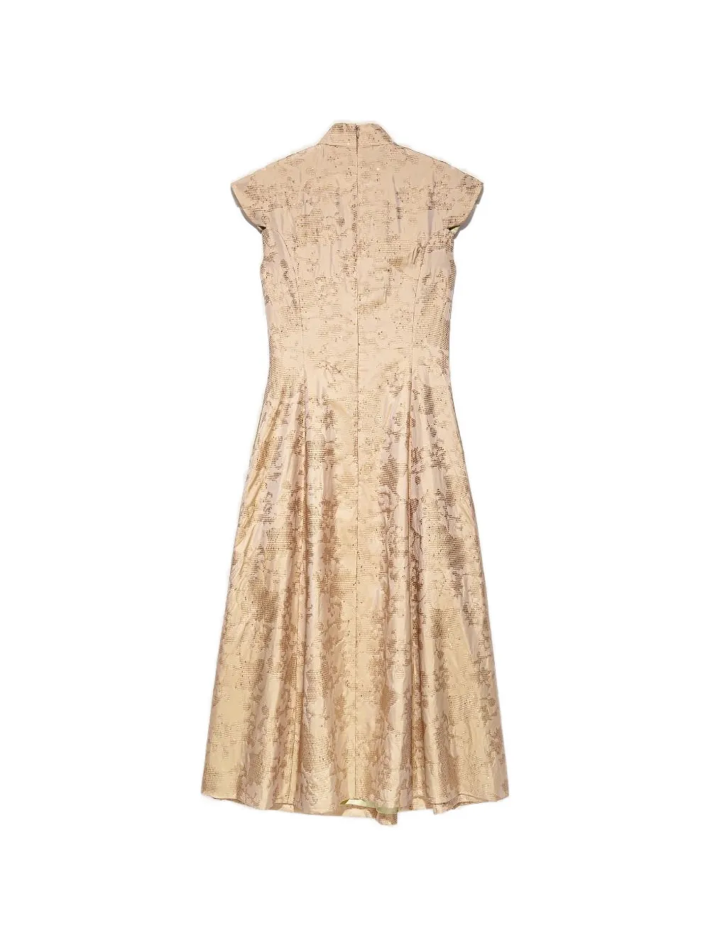  Shanghai Tang Sequin Collared Dress - Neutrals 