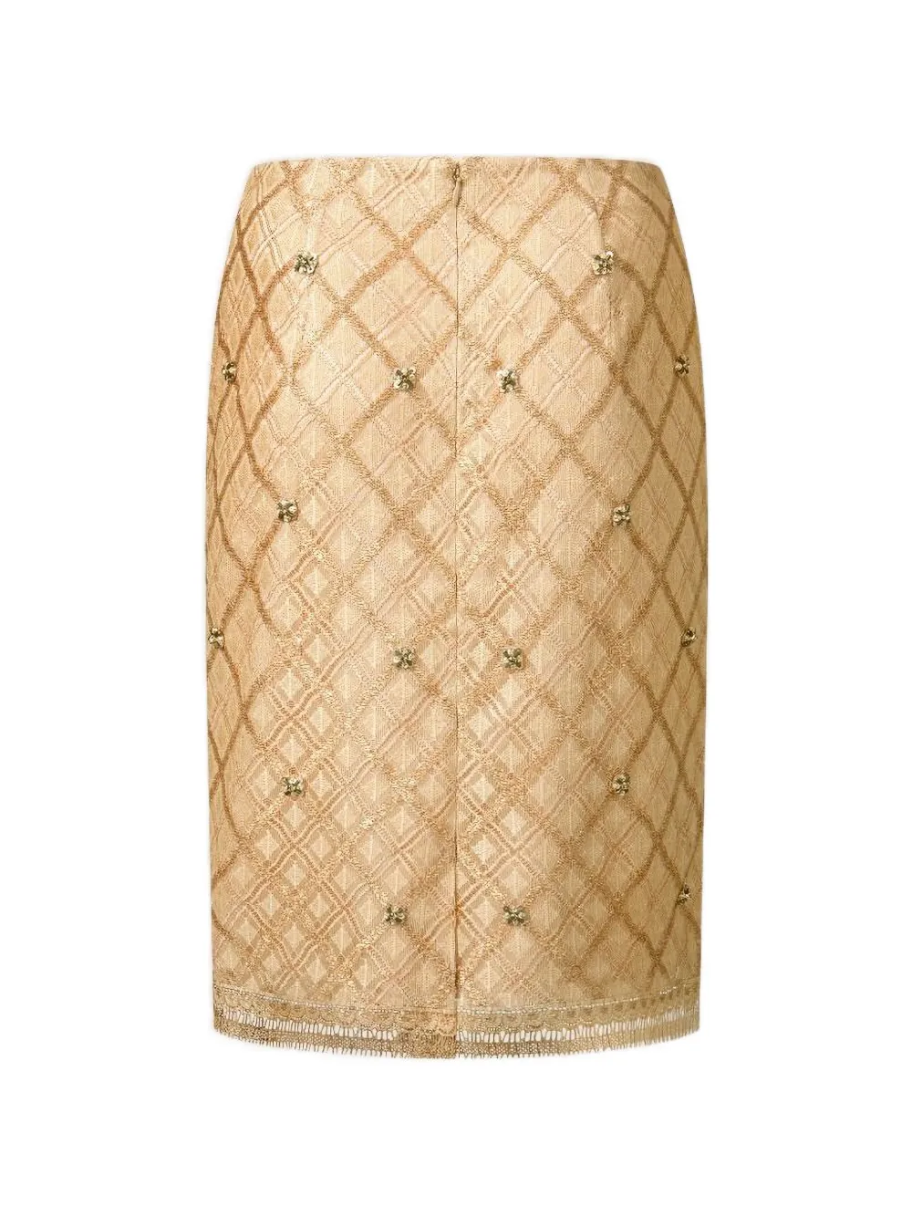 Shanghai Tang Geruite rok Beige