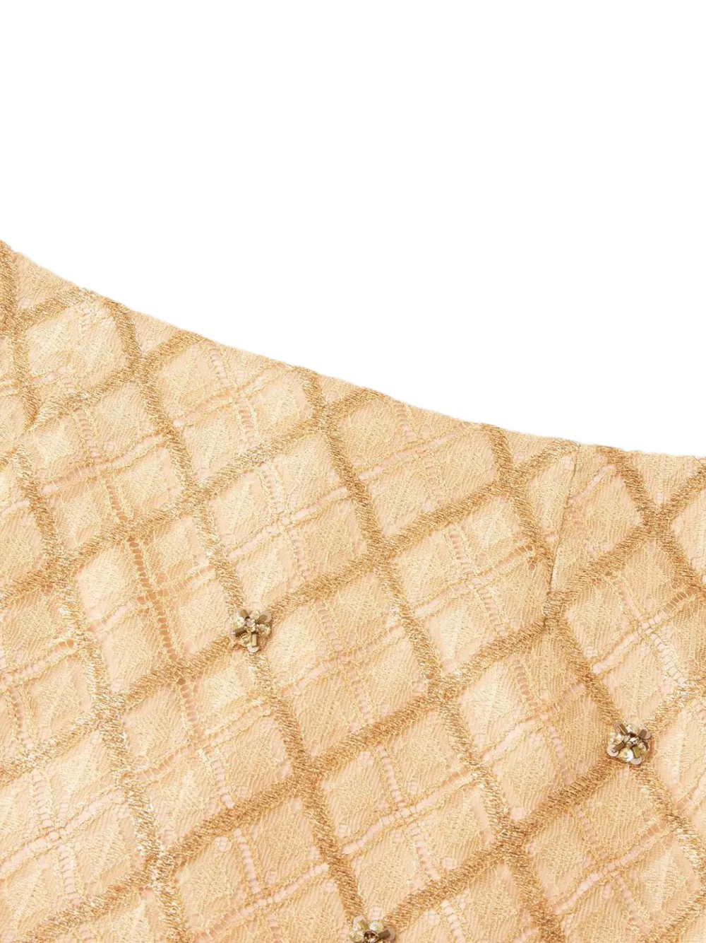Shanghai Tang Geruite rok Beige