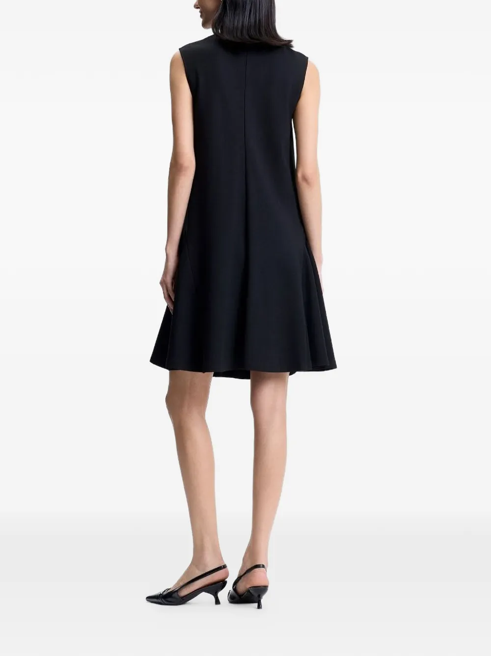 Button Sleeveless Mini Dress