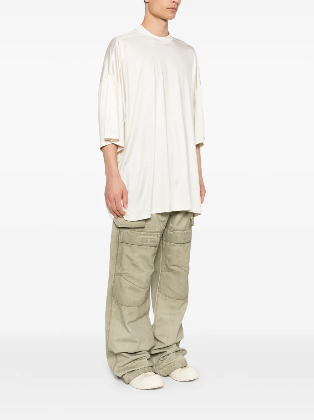 Rick Owens DRKSHDW Tommy T-shirt met strikdetail Beige