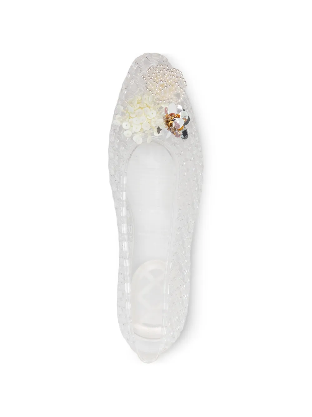 HEAVENLY JELLY Ballerina's met bloemapplicatie Wit