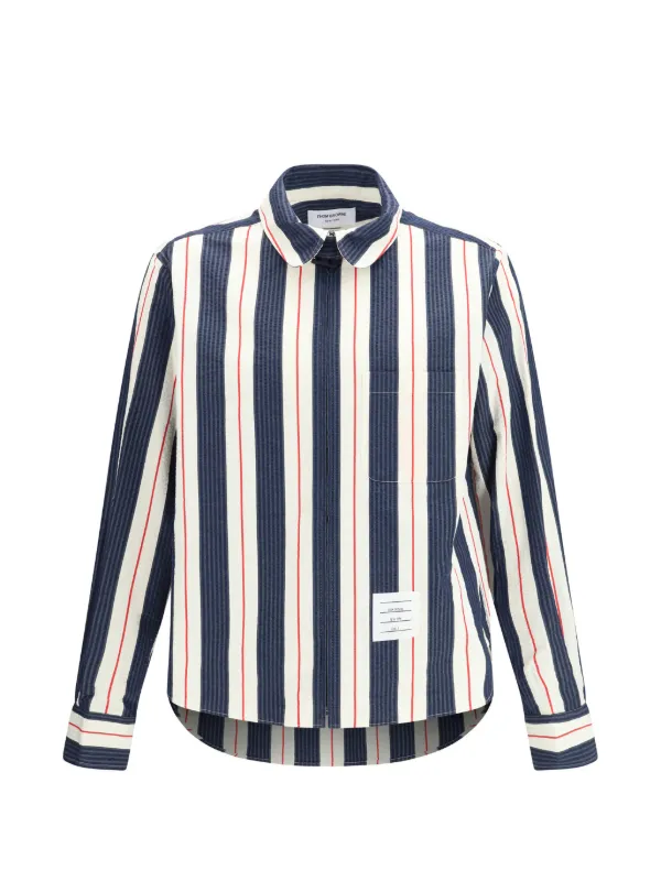 Thom Browne ストライプ シャツ | ブルー | FARFETCH JP