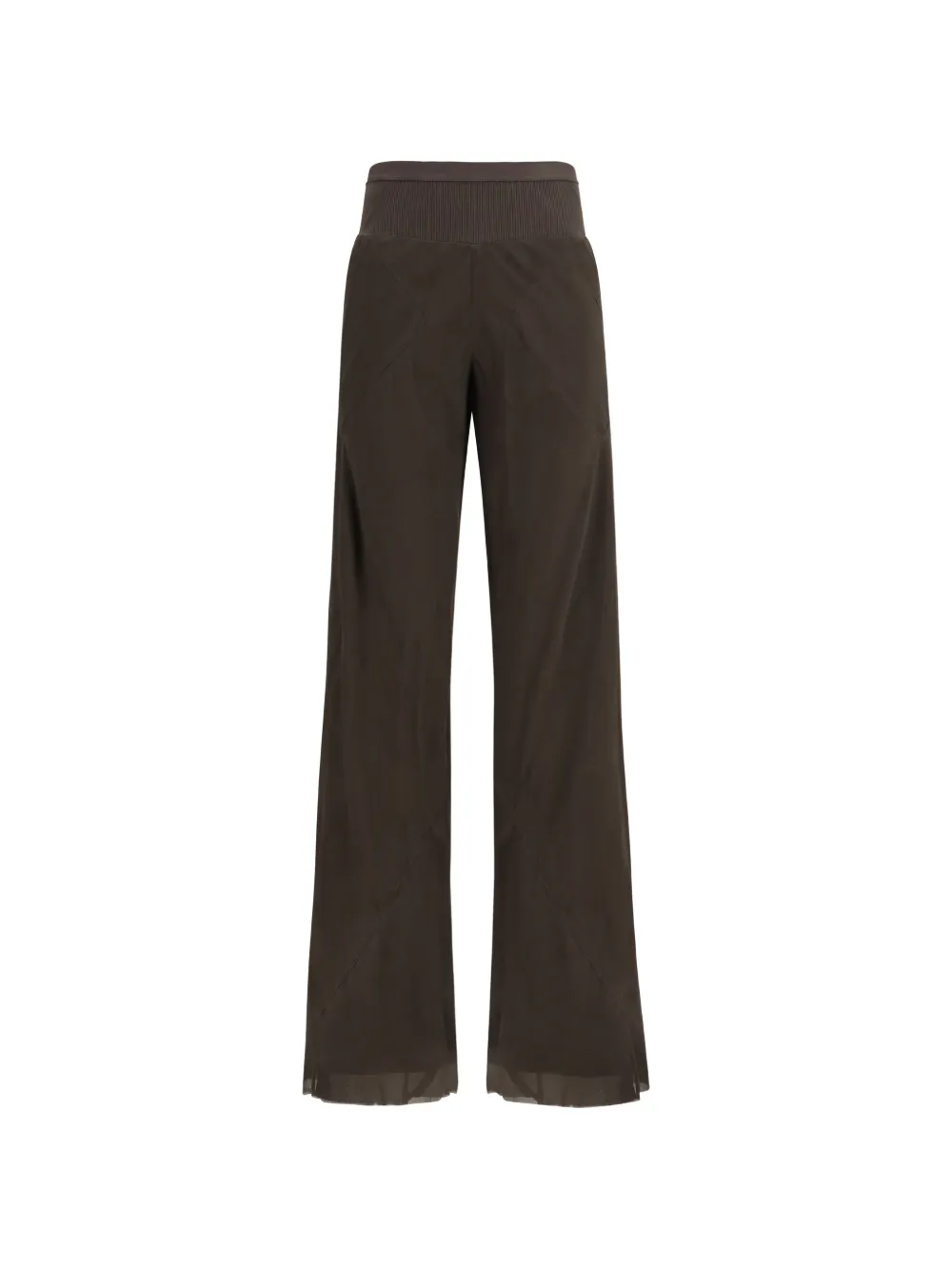 Rick Owens Broek met geribbelde tailleband Bruin