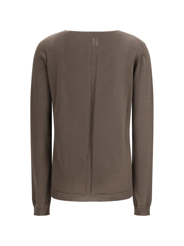 Rick Owens V-neck Textured Top in Brown