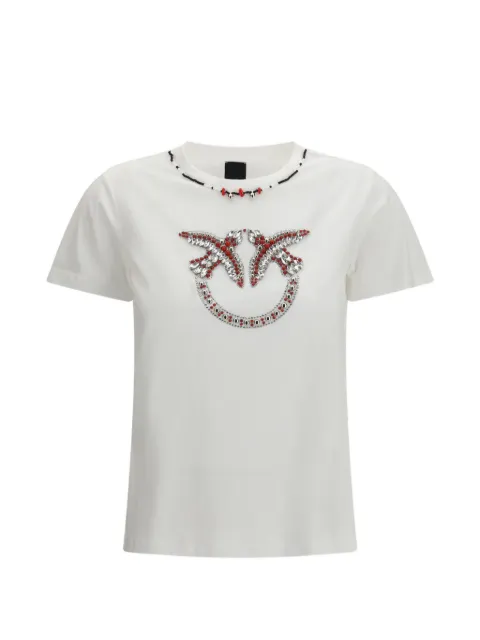 PINKO logo beaded T-shirt