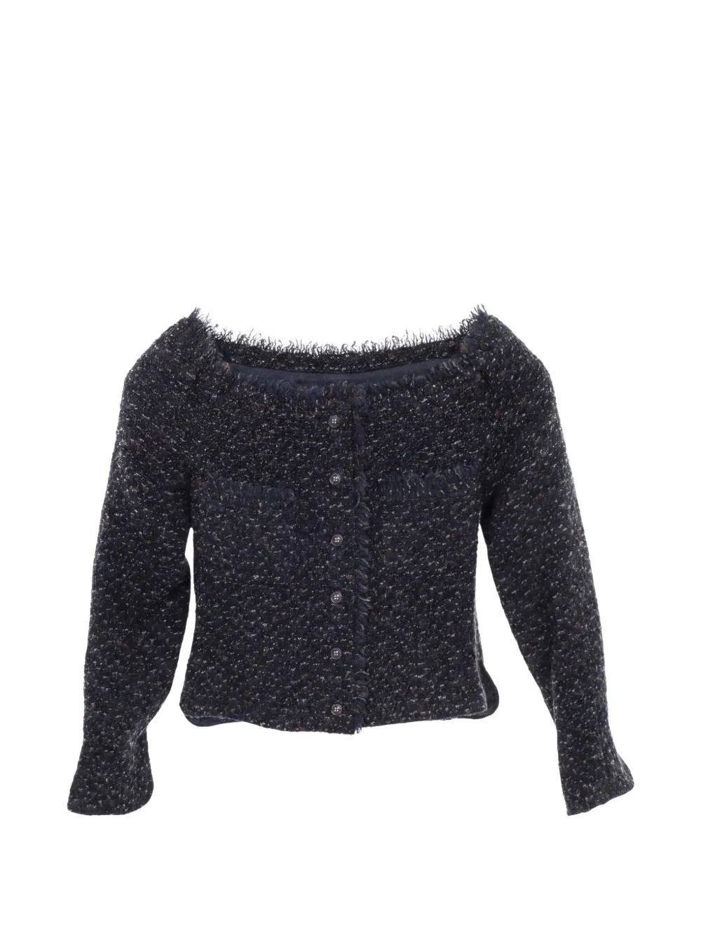 CHANEL Pre-Owned Giacca in tweed 1986-1988 - Blu