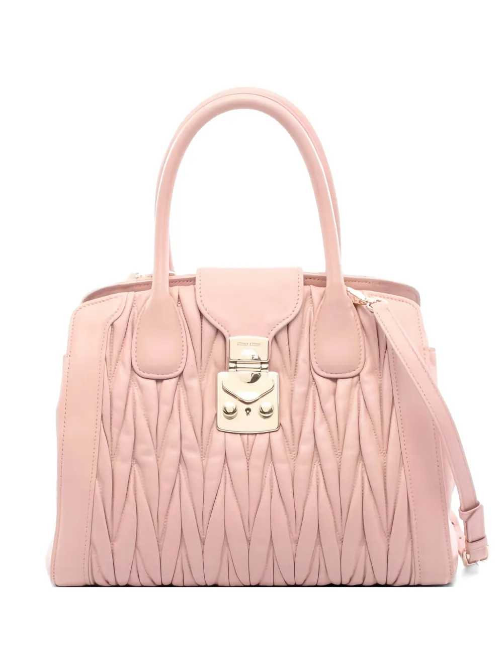 Miu Miu Pre-Owned 2000s Matelassé quilted leather handbag - Rosa