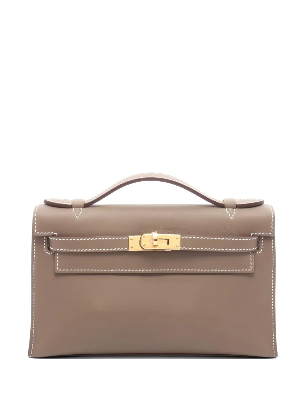 Hermès Pre-Owned 2025 mini Kelly Pochette leather clutch bag - Toni neutri
