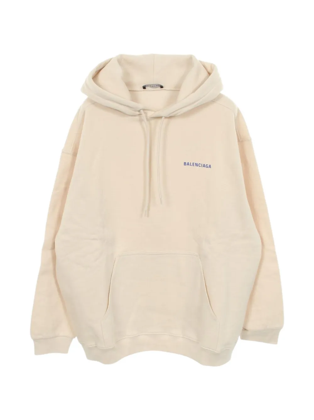 Balenciaga Pre-Owned medium fit logo hoodie - Nude