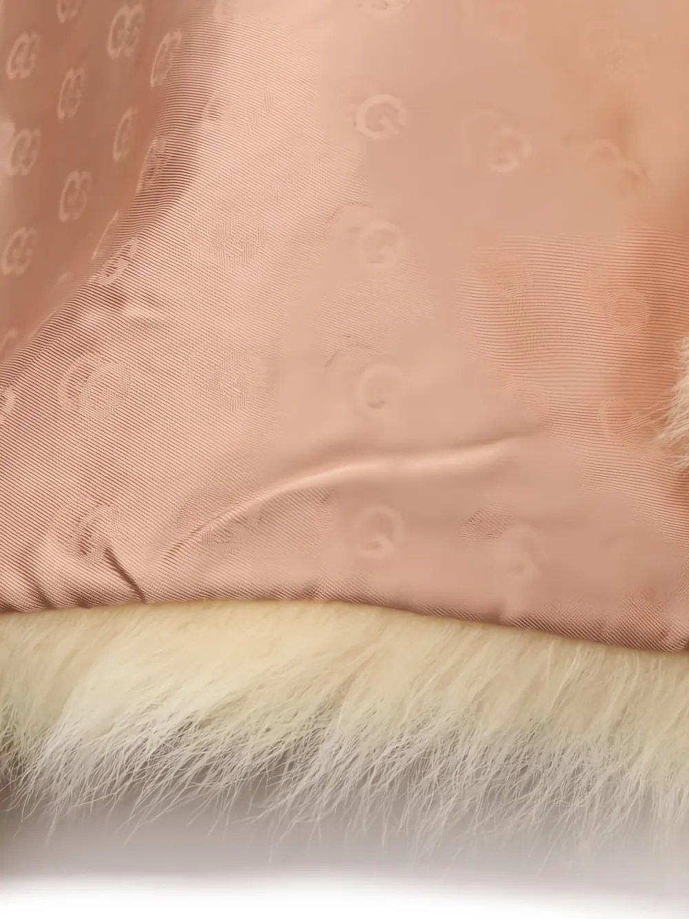 Gucci Pre-Owned 2010s GG-logo fur scarf - Giallo