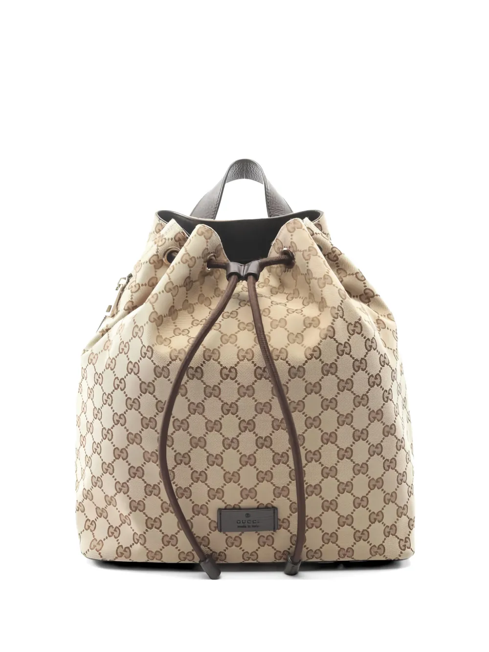 Gucci Pre-Owned 2010s GG canvas leather backpack - Toni neutri