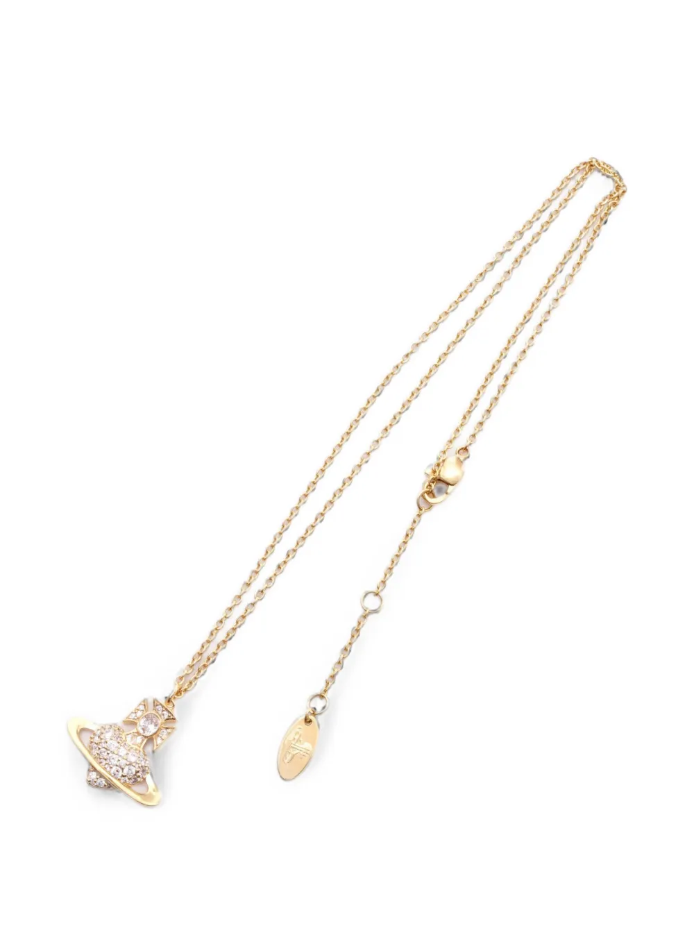 Vivienne Westwood Pre-Owned Agnatha plated rhinestone necklace - Oro
