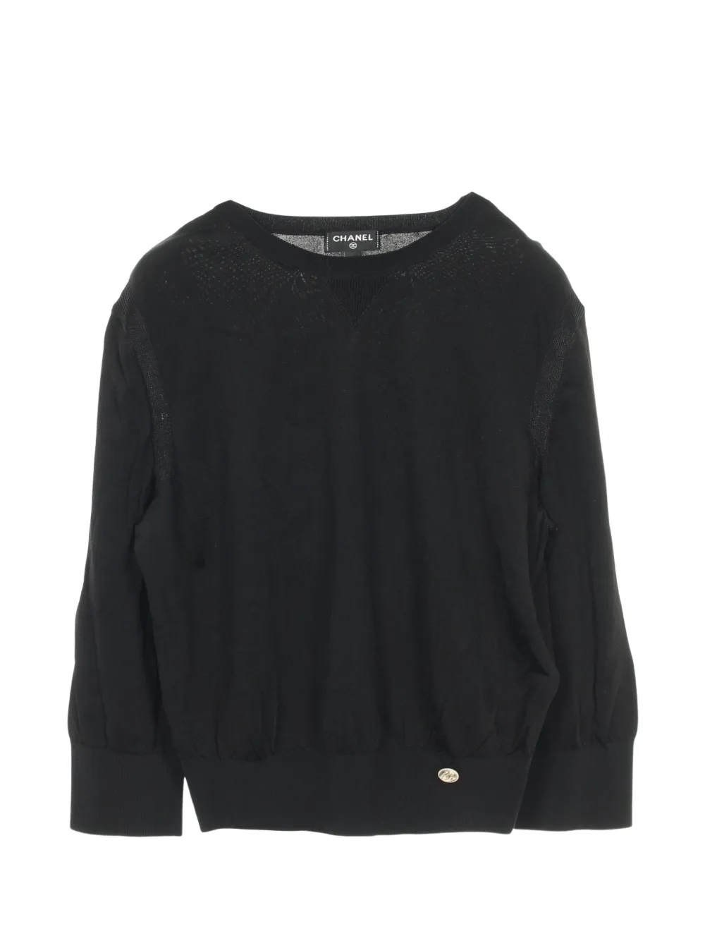 CHANEL Pre-Owned 1986-1988 crew-neck sweater - Nero