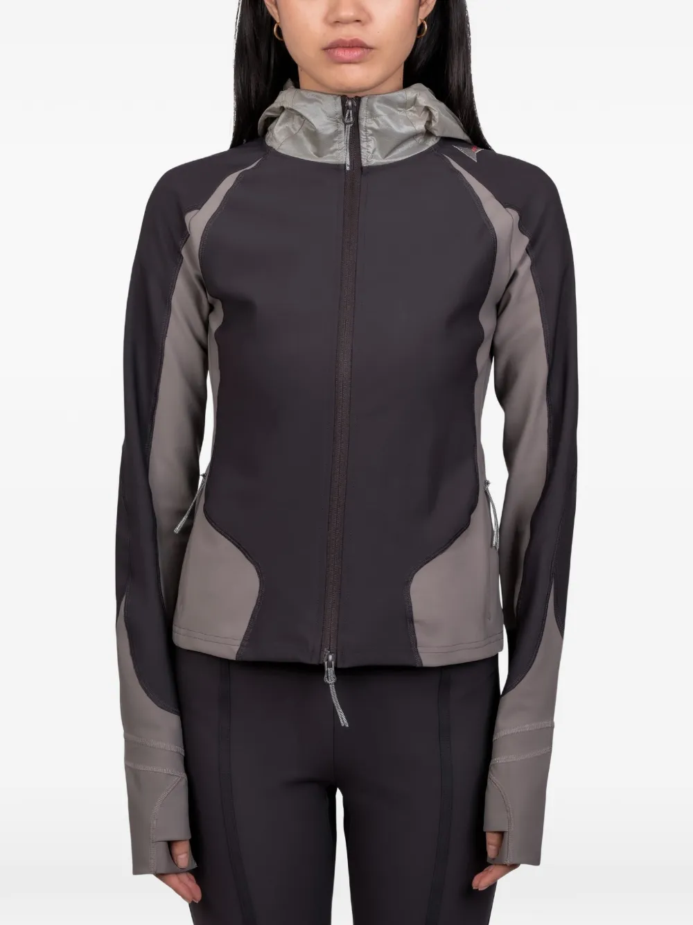 ROA Spine hooded jacket - Marrone