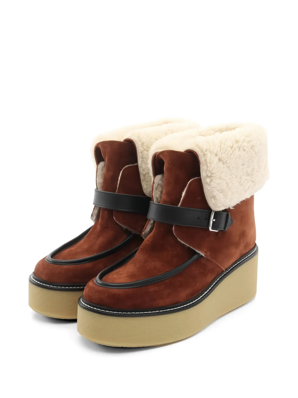 Hermès Pre-Owned 2010s Hemisphere Stiefel mit Schnalle - Braun