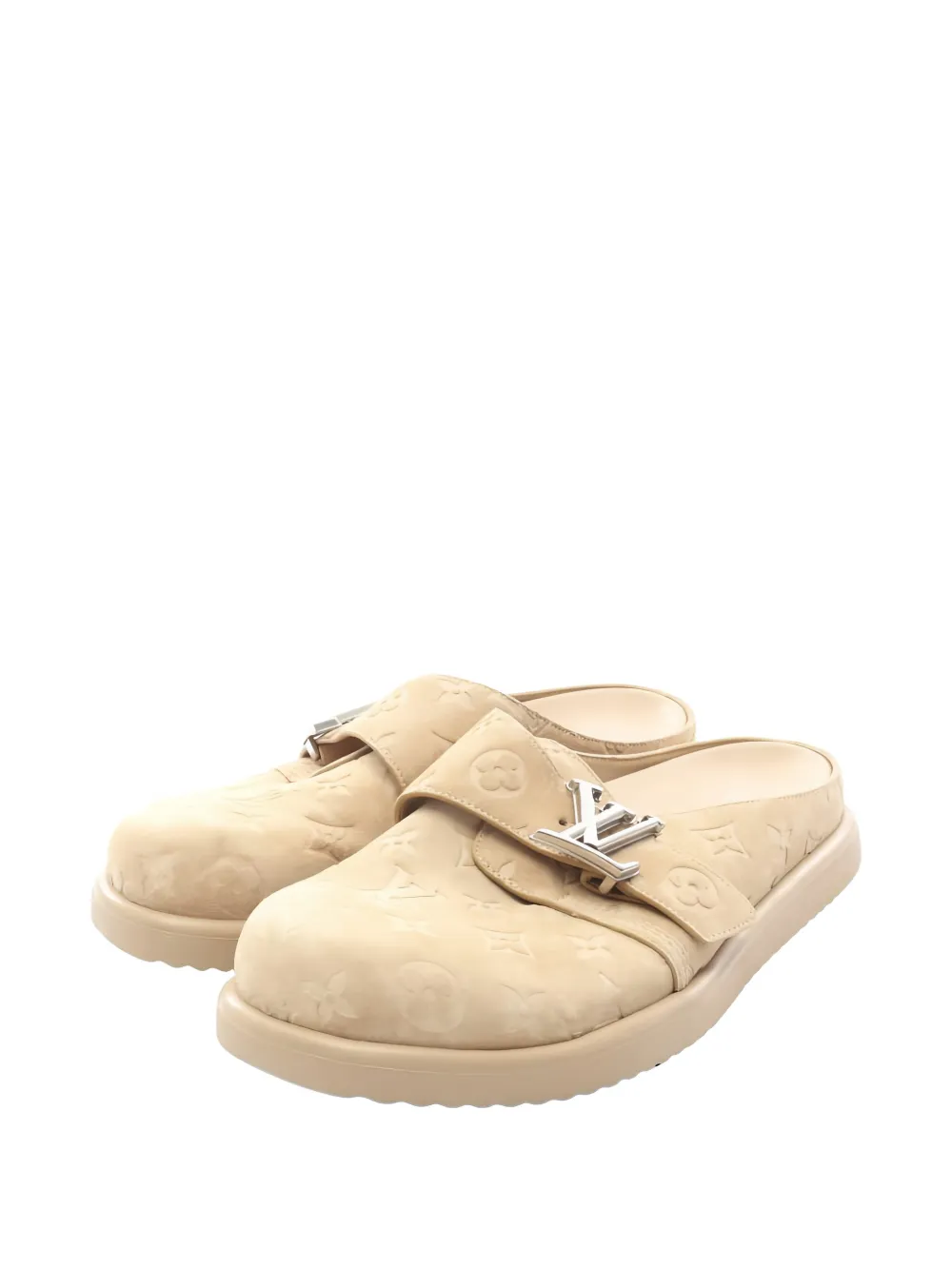 Louis Vuitton Pre-Owned 2025 Easy Mule Mules aus Wildleder - Nude