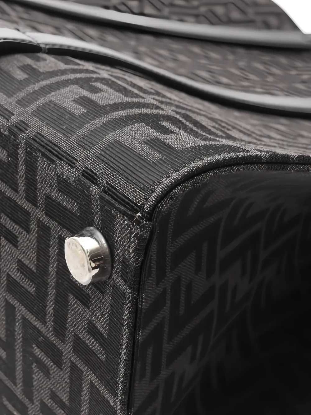 2010s Ff Jacquard Leather Handbag