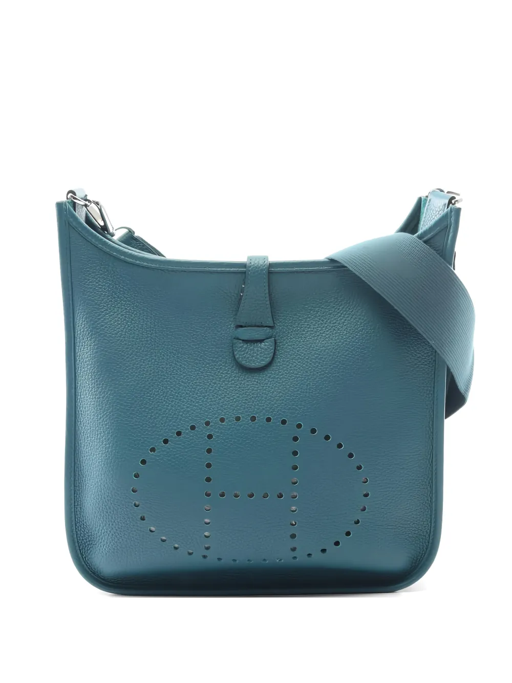 Hermès Pre-Owned 2022 PM Evelyn 3 Trois perforated crossbody bag - Blau