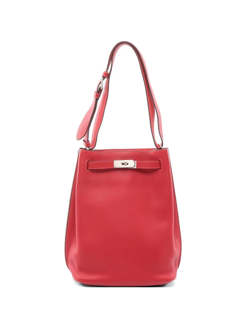 Hermès Pre-Owned 2012 kelly 26 clemence leather shoulder bag - Rosso