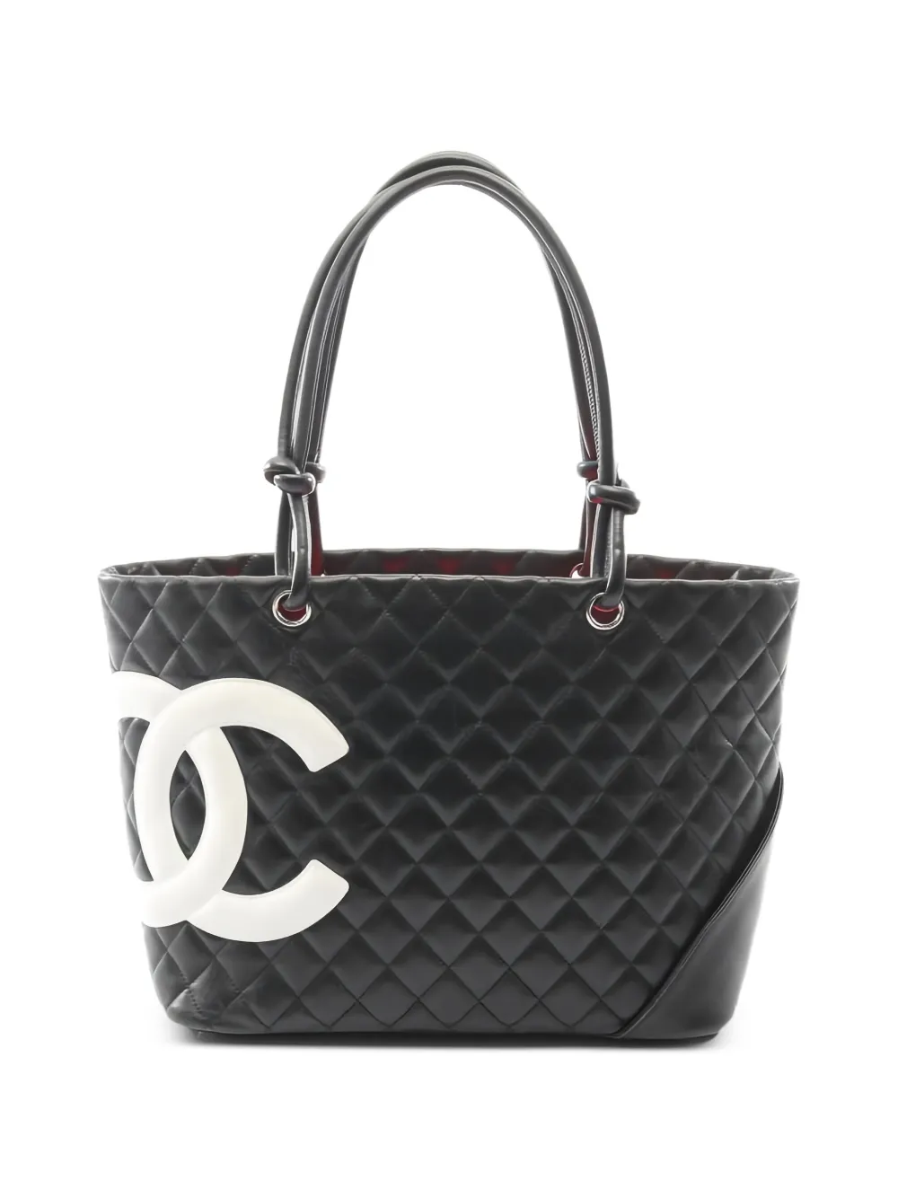 CHANEL Pre-Owned large 2005~2006 Cambon quilted leather tote bag - Nero