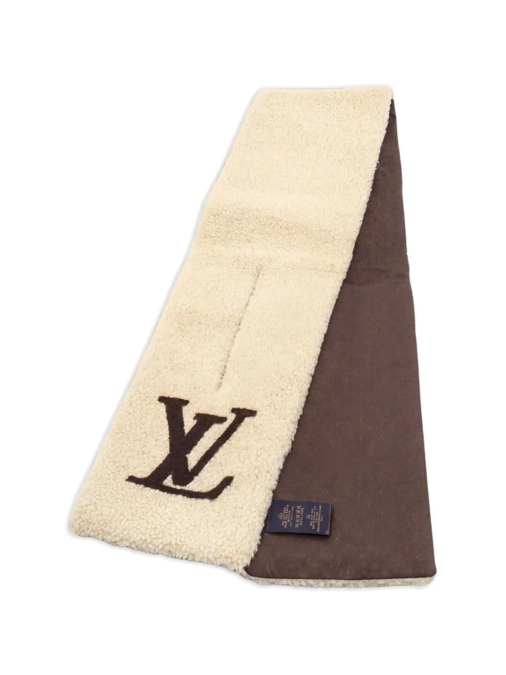 Louis Vuitton Pre-Owned 2023 shearling monogram scarf - Nude
