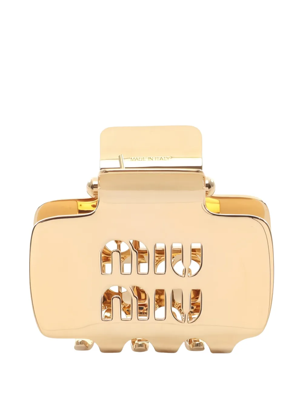 Miu Miu Pre-Owned 2020s logo hair clip - Gold