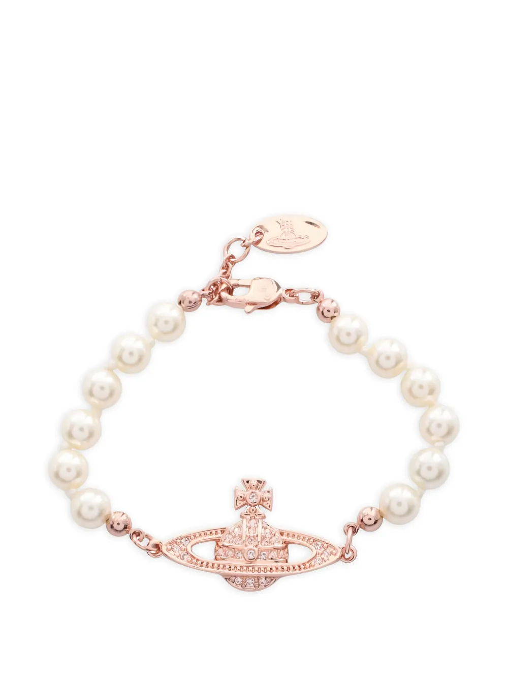 Vivienne Westwood Pre-Owned 2020s Mini Bas Relief Pearl bracelet - Rosa