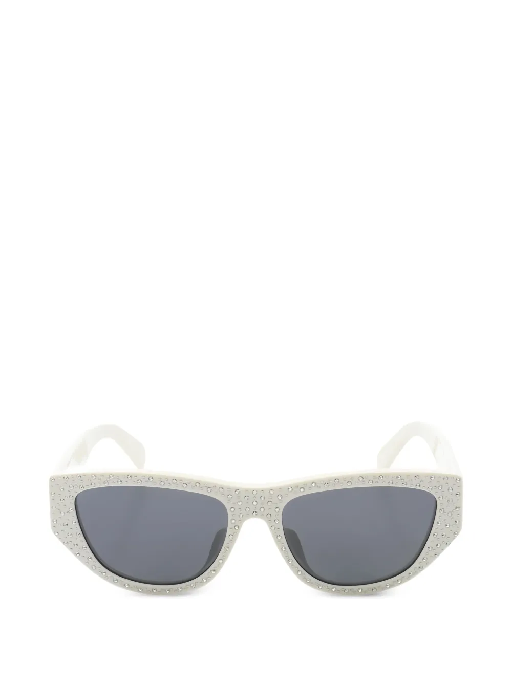 Celine Pre-Owned 2020s embellished cat-eye sunglasses - Bianco