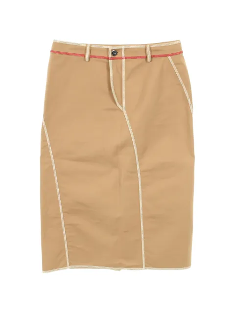 Fendi Pre-Owned 2000s seam-detail midi skirt