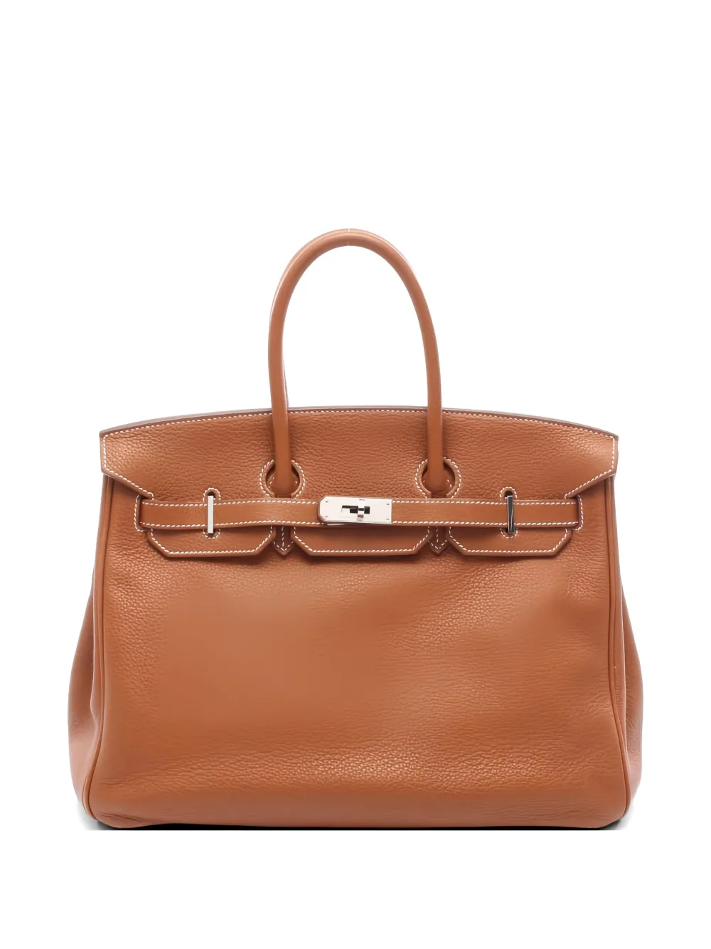 Hermès Pre-Owned 2008 35 Birkin leather tote bag - Marrone