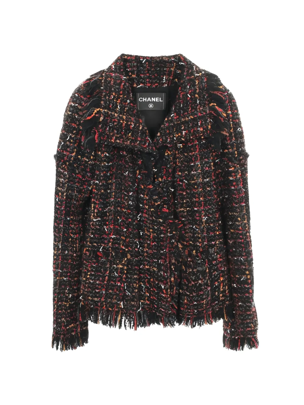 CHANEL Pre-Owned Giacca in tweed con bottoni Cocomark 1986-1988 - Nero