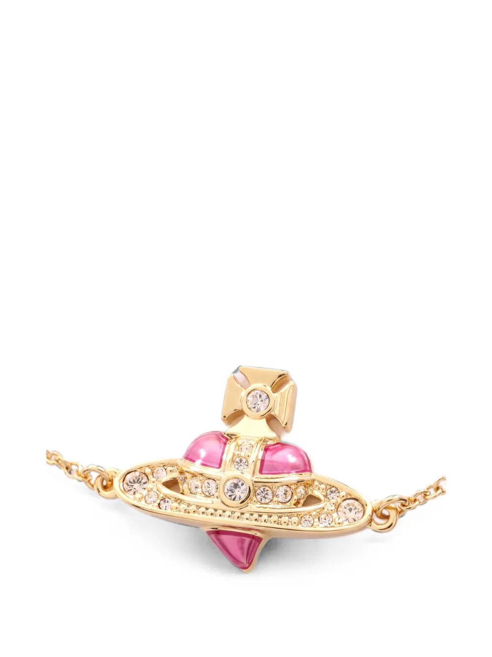 Vivienne Westwood Pre-Owned New Diamante Heart bracelet - Oro