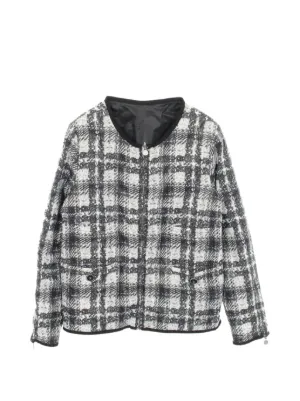 セール　Akris punto アクリスプント　リバーシブル　ドット　ジャケット Akris Punto リバーシブル ポルカドット ジャケット | ブラック