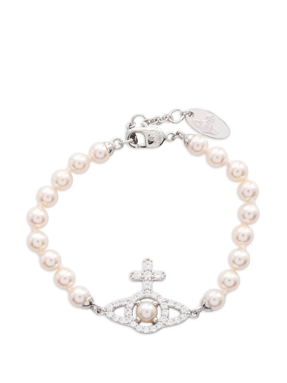 Vivienne Westwood Pre-Owned 2020s Olympia orb-embellishment bracelets - Argento